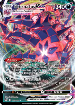 Eternatus VMAX Rare Holo VMAX card from Darkness Ablaze