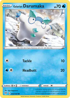 Galarian Darumaka Common card from Darkness Ablaze