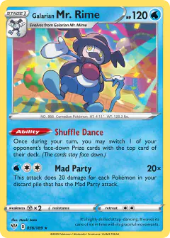 Galarian Mr. Rime Rare card from Darkness Ablaze