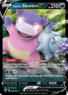 Galarian Slowbro V Rare Holo V card from Darkness Ablaze