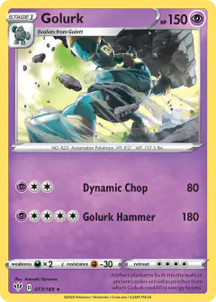 Golurk Rare card from Darkness Ablaze