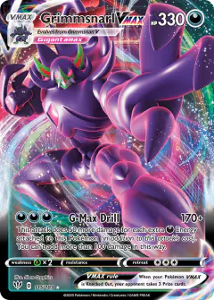Grimmsnarl VMAX Rare Holo VMAX card from Darkness Ablaze