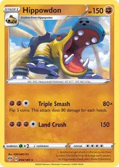 Hippowdon Rare card from Darkness Ablaze