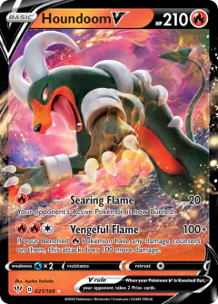 Houndoom V Rare Holo V card from Darkness Ablaze