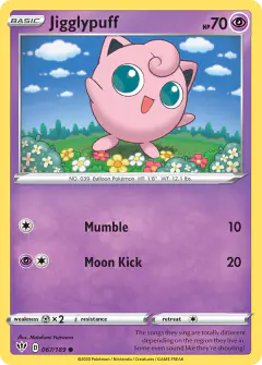 Jigglypuff Common card from Darkness Ablaze