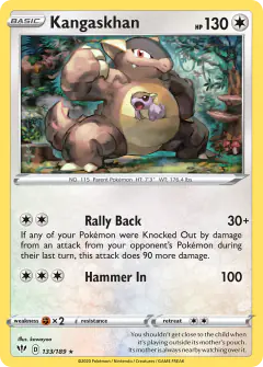 Kangaskhan Rare Holo card from Darkness Ablaze