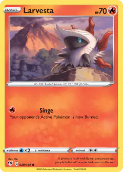 Larvesta Common card from Darkness Ablaze