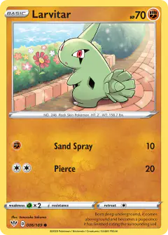 Larvitar Common card from Darkness Ablaze