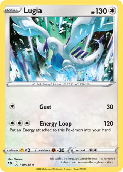 Lugia Rare card from Darkness Ablaze