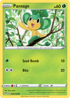 Pansage Common card from Darkness Ablaze