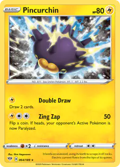 Pincurchin Rare Holo card from Darkness Ablaze