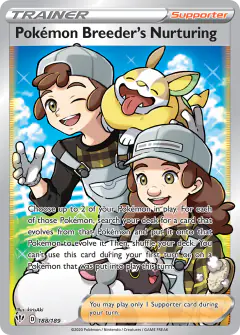 Pokémon Breeder's Nurturing Rare Ultra card from Darkness Ablaze