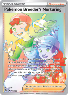 Pokémon Breeder's Nurturing Rare Rainbow card from Darkness Ablaze