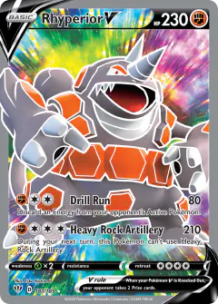 Rhyperior V Rare Ultra card from Darkness Ablaze