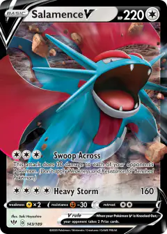 Salamence V Rare Holo V card from Darkness Ablaze