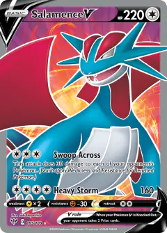 Salamence V Rare Ultra card from Darkness Ablaze