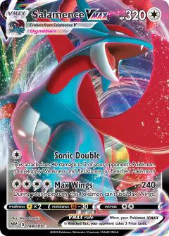 Salamence VMAX Rare Holo VMAX card from Darkness Ablaze