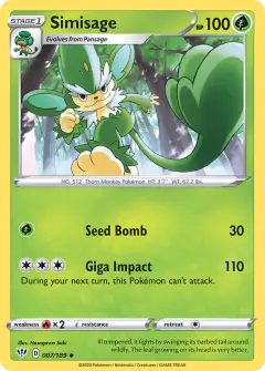 Simisage Uncommon card from Darkness Ablaze