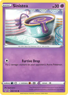 Sinistea Common card from Darkness Ablaze