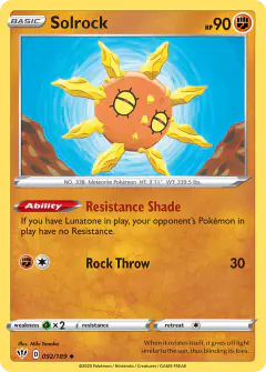 Solrock Uncommon card from Darkness Ablaze