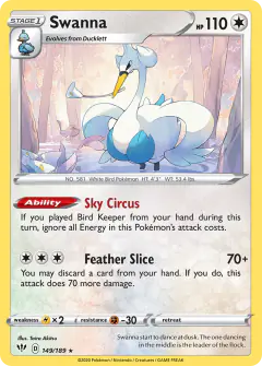 Swanna Rare card from Darkness Ablaze
