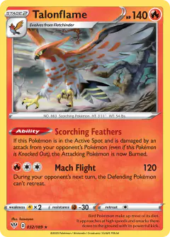 Talonflame Rare card from Darkness Ablaze