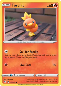Torchic Common card from Darkness Ablaze