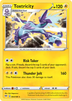 Toxtricity Rare Holo card from Darkness Ablaze
