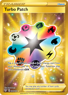 Turbo Patch Rare Secret card from Darkness Ablaze