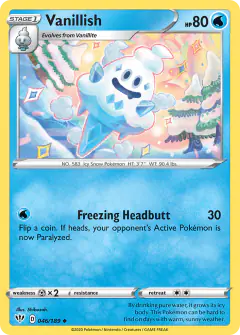 Vanillish Uncommon card from Darkness Ablaze