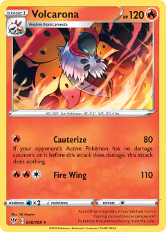 Volcarona Rare card from Darkness Ablaze