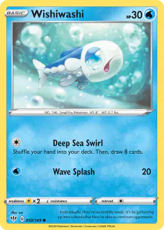 Wishiwashi Common card from Darkness Ablaze