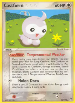 Castform Uncommon card from Delta Species