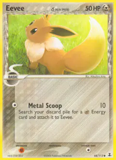 Eevee δ Common card from Delta Species