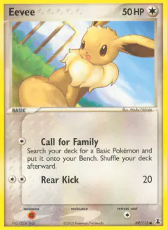 Eevee Common card from Delta Species