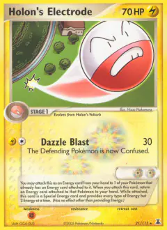 Holon's Electrode Rare card from Delta Species