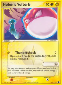 Holon's Voltorb Common card from Delta Species