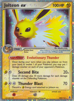 Jolteon ex Rare Holo EX card from Delta Species