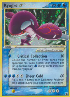 Kyogre ★ Rare Holo Star card from Delta Species
