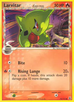 Larvitar δ Common card from Delta Species