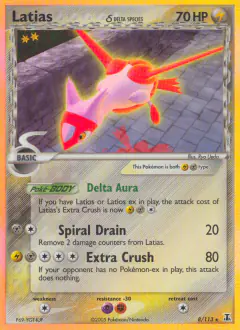 Latias δ Rare Holo card from Delta Species