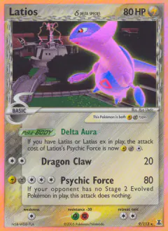 Latios δ Rare Holo card from Delta Species