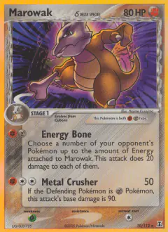 Marowak δ Rare Holo card from Delta Species