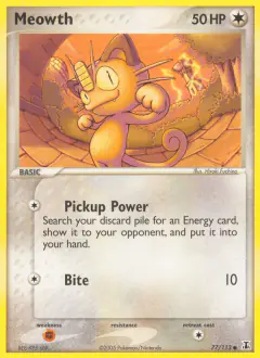 Meowth Common card from Delta Species