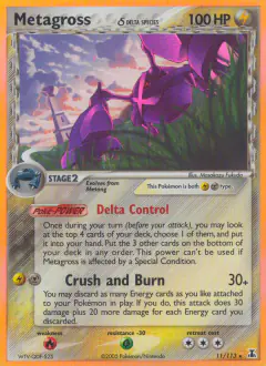 Metagross δ Rare Holo card from Delta Species