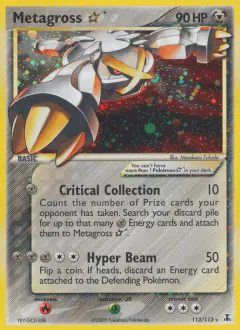 Metagross ★ Rare Holo Star card from Delta Species