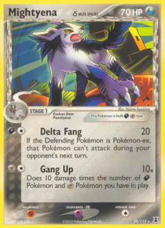 Mightyena δ Rare card from Delta Species