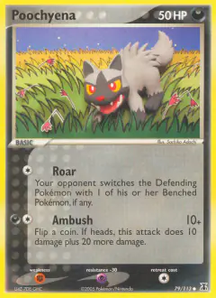 Poochyena Common card from Delta Species