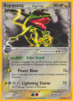 Rayquaza δ Rare Holo card from Delta Species