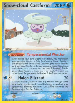 Snow-cloud Castform Rare card from Delta Species